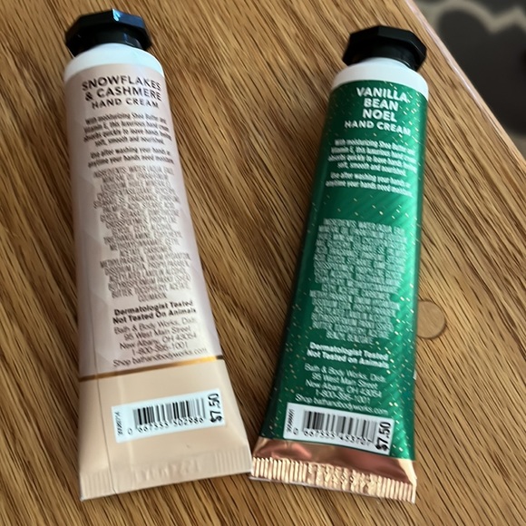 Bath & Body Works Hand Cream Snowflake & Cashmere and Vanilla Bean Noel New - Picture 2 of 2
